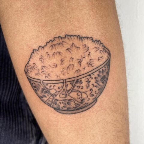 Kintsugi ricebowl by me, Amanda, from Blackdot Tattoos, Singapore