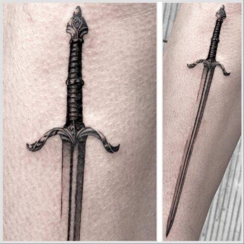 Sword by teubidélice, done at Mue tattoo, Brussels Belgium
