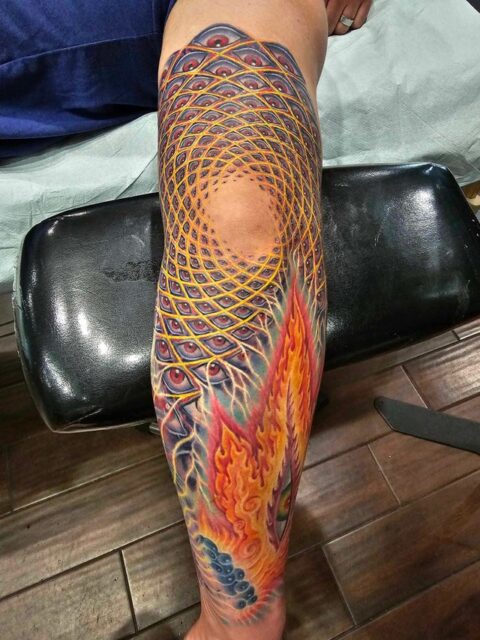 Alex Grey sleeve. Tattoo done by Adam Jorgensen, Monumental Tattoo, Mentor OH