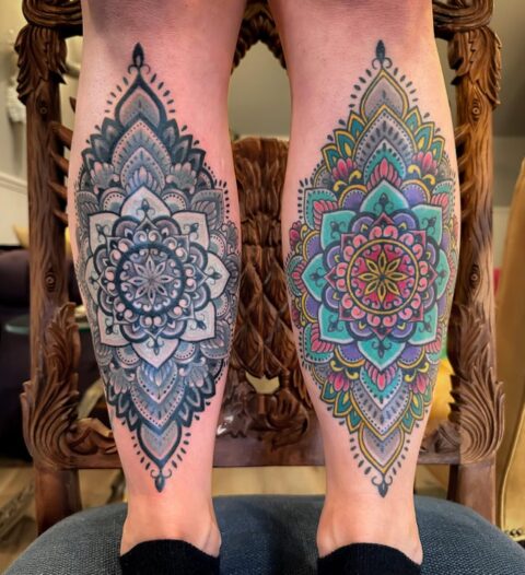 Mandala Tattoos by Adam Sky, Morningstar Parlor, Belmont, Bay Area, California