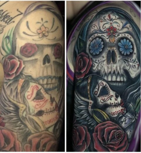Touchup work from Mariah, out of Black Tie Affair Tattoo Parlor - Artesia, Ca